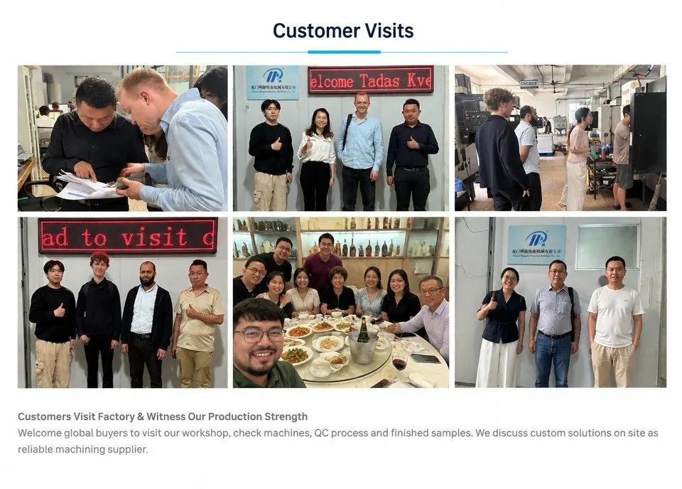 Global customers visiting the Mingxin Precision factory to inspect machines, QC process and finished samples